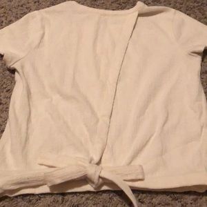 Madewell open back tied shirt